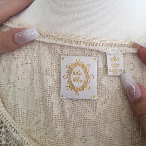 Rio Rac - 100% cotton lace swimsuit cover up drawstring waist - Picture 4 of 4